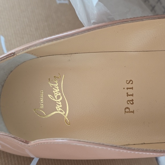 New in Box - Louboutin Nude Patent Heels - Picture 2 of 3